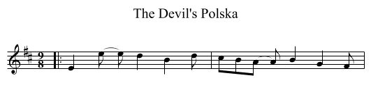 Devil's Polska, The  - staff notation