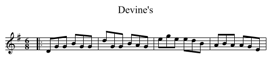 Devine's - staff notation