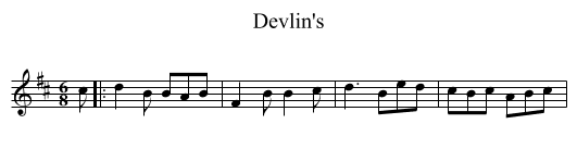 Devlin's - staff notation