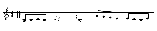 Devojko Mar Hubava - staff notation