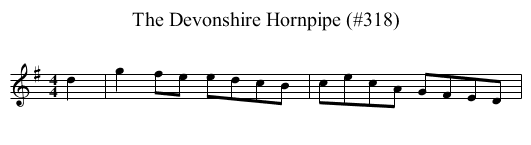 Devonshire Hornpipe (#318), The - staff notation