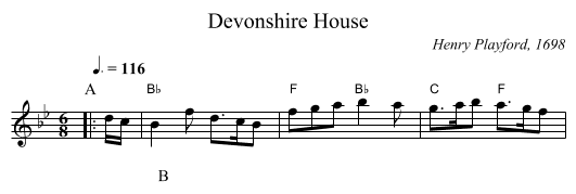 Devonshire House - staff notation