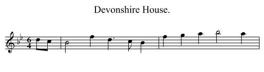 Devonshire House. - staff notation