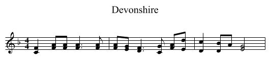 Devonshire - staff notation