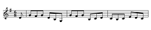 Dhá Phréacáin (Two Crows) - staff notation
