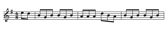 Dhàmhsadh a Bhanarach - staff notation