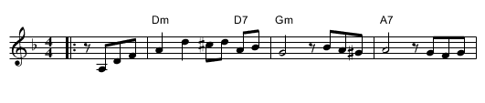 Di Goldene khasene - staff notation
