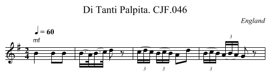 Di Tanti Palpita. CJF.046 - staff notation