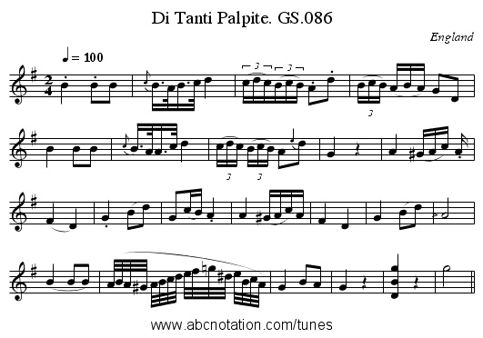 Di Tanti Palpite. GS.086 - staff notation