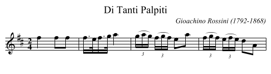 Di Tanti Palpiti - staff notation