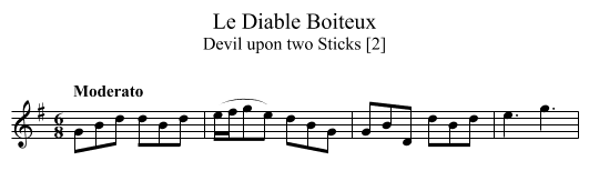 Diable Boiteux, Le - staff notation