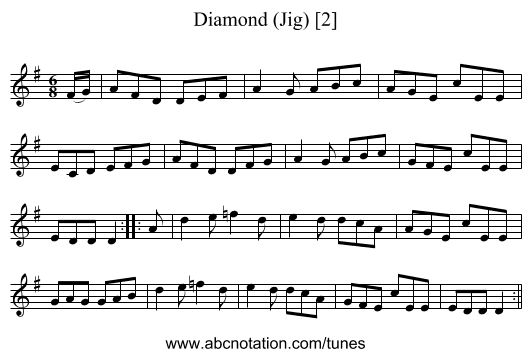 Diamond (Jig) [2] - staff notation