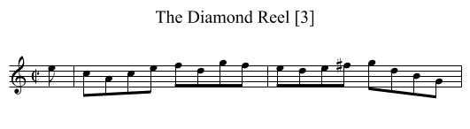 Diamond Reel [3], The - staff notation