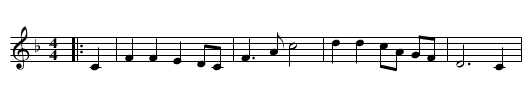 Diane Kathleen - staff notation