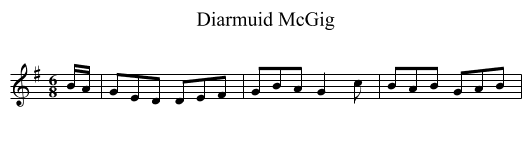 Diarmuid McGig - staff notation