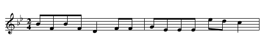 Dibdin's Fancy - staff notation
