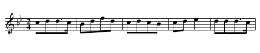 Dic Shôn Dafydd - staff notation