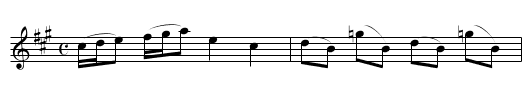 Dick a Dollis - staff notation