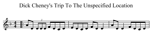 Dick Cheney's Trip To The Unspecified Location - staff notation