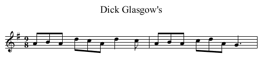 Dick Glasgow's - staff notation
