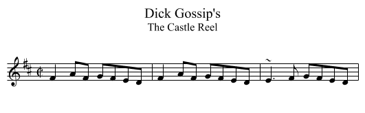 Dick Gossip's - staff notation