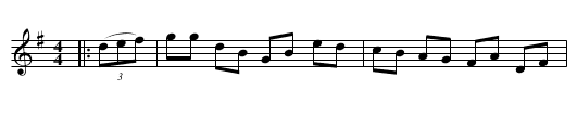 Dick Sands' Hornpipe - staff notation
