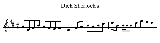 Dick Sherlock's - staff notation