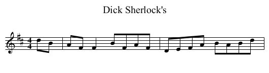 Dick Sherlock's - staff notation