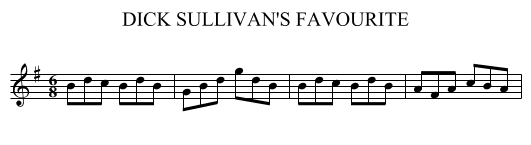 DICK SULLIVAN'S FAVOURITE - staff notation