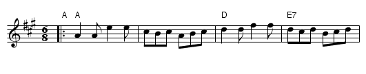 Dickey Dwindle  (A) - staff notation