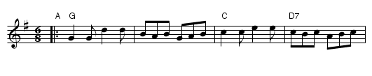 Dickey Dwindle  (G) - staff notation