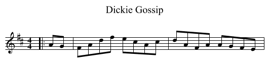 Dickie Gossip - staff notation
