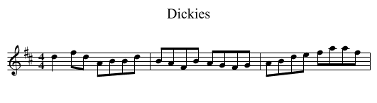 Dickies - staff notation