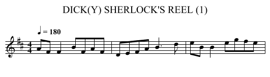 DICK(Y) SHERLOCK'S REEL (1) - staff notation