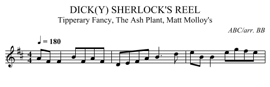 DICK(Y) SHERLOCK'S REEL - staff notation