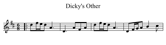 Dicky's Other - staff notation