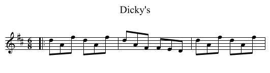 Dicky's - staff notation