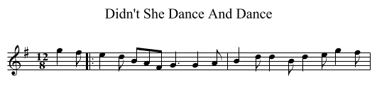 Didn't She Dance And Dance - staff notation