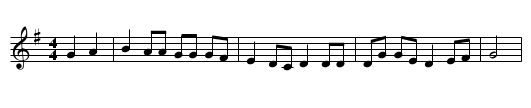 Dido, Fido - staff notation