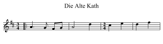 Die Alte Kath - staff notation