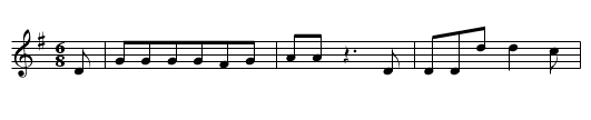 Die beiden Waisenkinder - staff notation