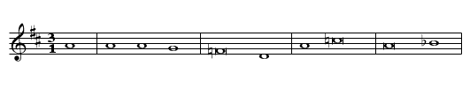 Die drei heiligen Frauen an Jesu Grabe - staff notation