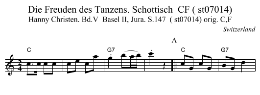 Die Freuden des Tanzens. Schottisch  CF ( st07014) - staff notation