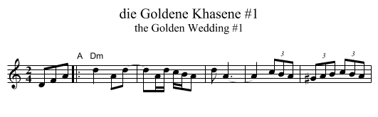 die Goldene Khasene #1 - staff notation