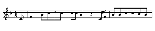 Die Hauptmannstochter - staff notation