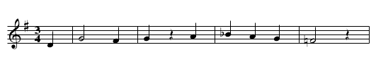 Die Hauptmannstochter - staff notation