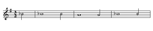 Die Katze auf dem Dach - staff notation