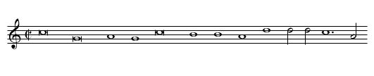 Die Katzenpfote - staff notation