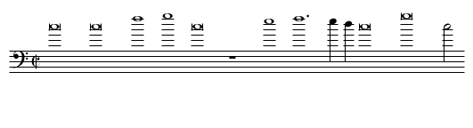 Die Katzenpfote - staff notation