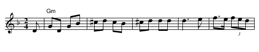 die Mame is gegangen in Markt areyn - staff notation